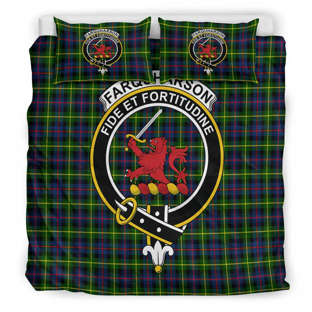 Farquharson Modern Tartan Crest Bedding Set