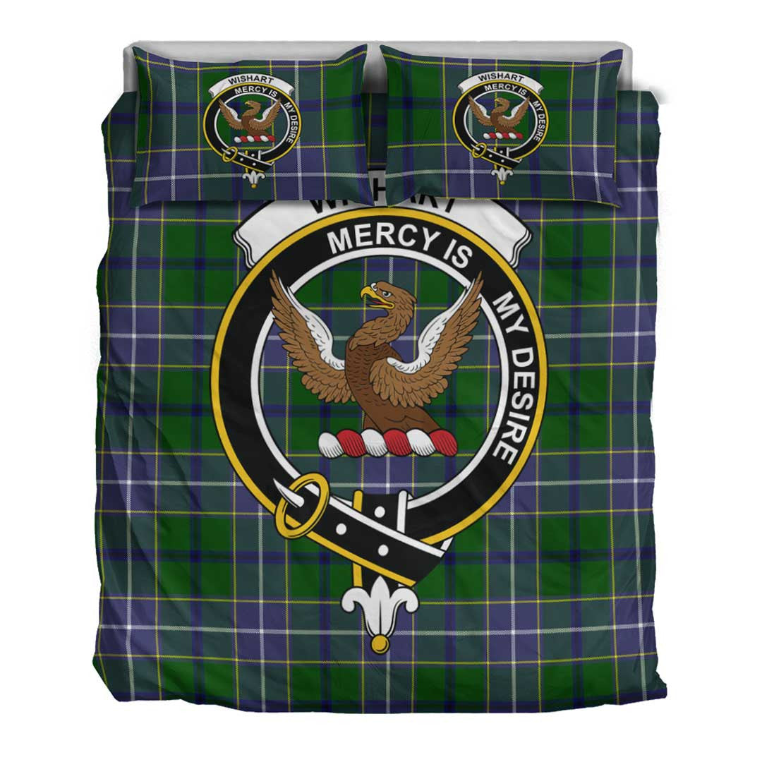 Wishart Hunting Modern Tartan Crest Bedding Set