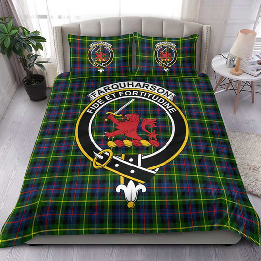 Farquharson Modern Tartan Crest Bedding Set