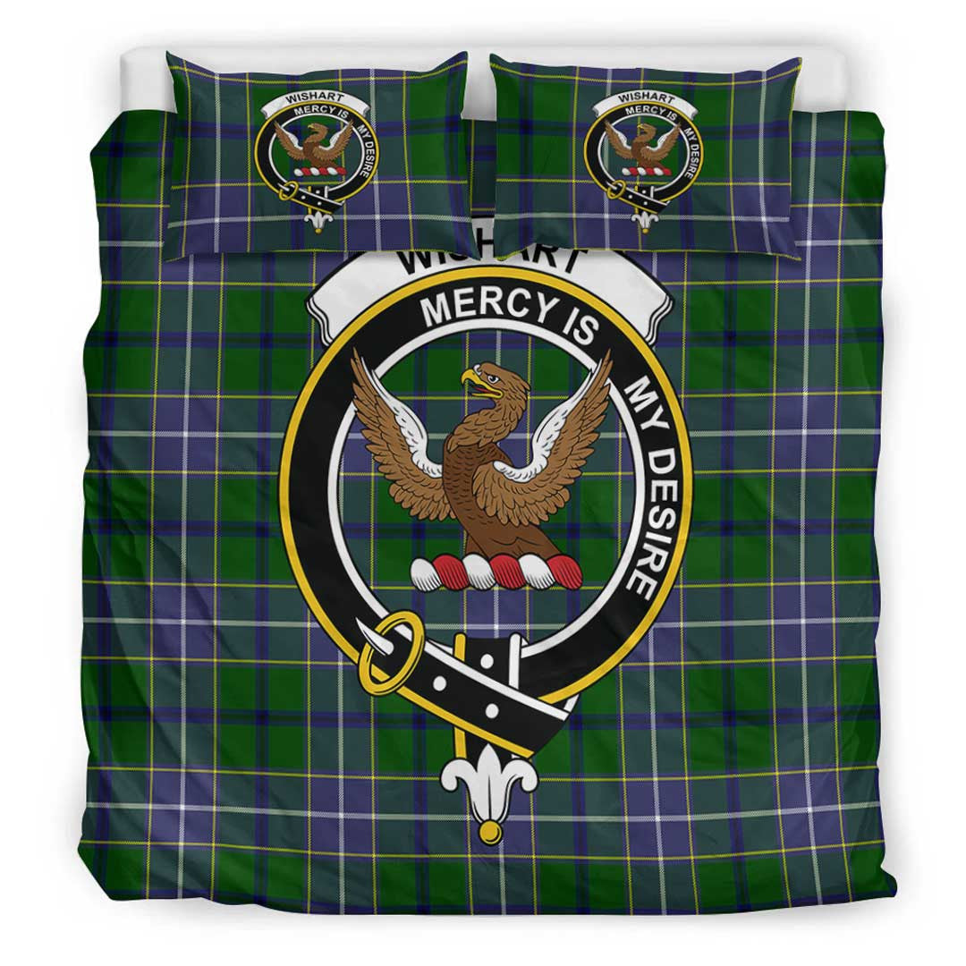 Wishart Hunting Modern Tartan Crest Bedding Set