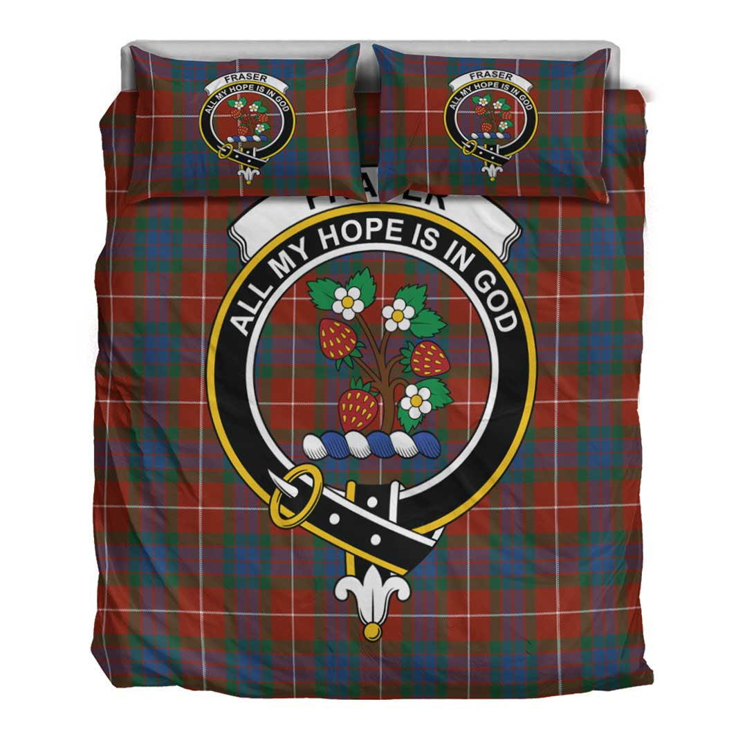 Fraser Ancient Tartan Crest Bedding Set