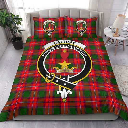 Rattray Modern Tartan Crest Bedding Set