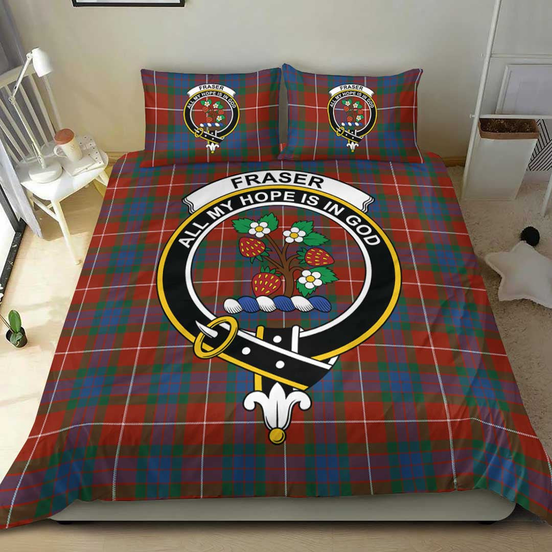 Fraser Ancient Tartan Crest Bedding Set