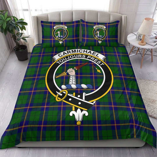 Carmichael Modern Tartan Crest Bedding Set