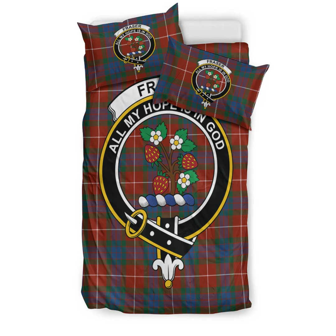 Fraser Ancient Tartan Crest Bedding Set