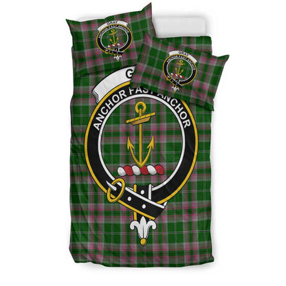 Gray Tartan Crest Bedding Set