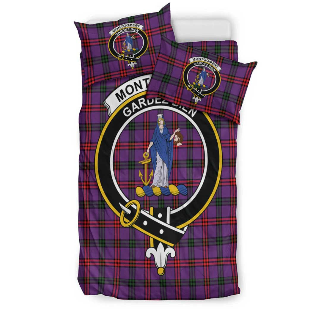 Montgomery Modern Tartan Crest Bedding Set