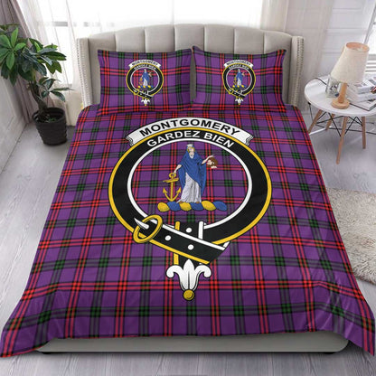 Montgomery Modern Tartan Crest Bedding Set