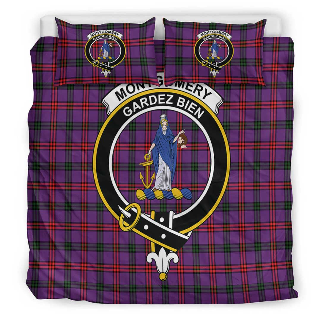 Montgomery Modern Tartan Crest Bedding Set