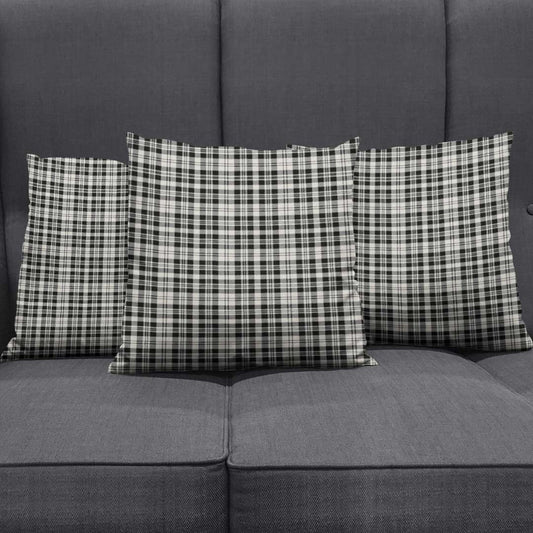 Scott Black & White Ancient Tartan Plaid Pillow Cover