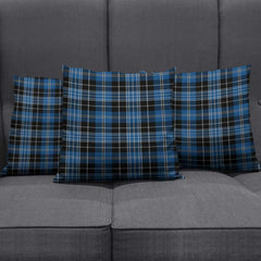 Clergy Blue Tartan Plaid Pillow Cover