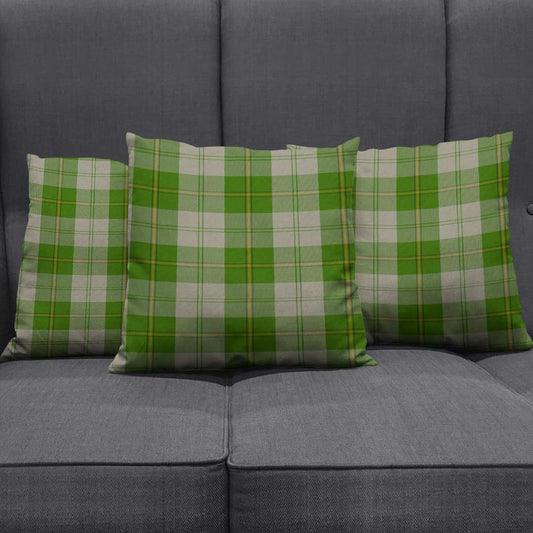 Cunningham Dress Green Dancers Tartan Plaid Pillow Cover