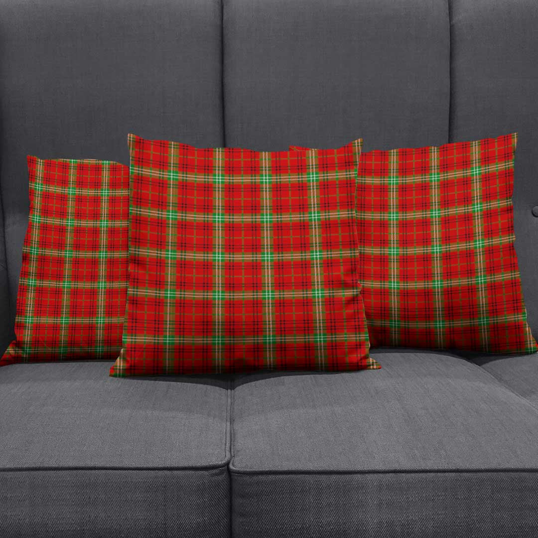 Morrison Red Modern Tartan Plaid Pillow Cover