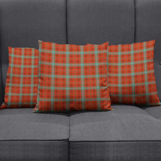 Morrison Red Ancient Tartan Plaid Pillow Cover