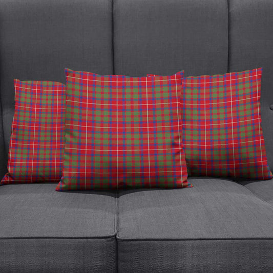 Shaw Red Modern Tartan Plaid Pillow Cover