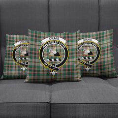 Craig Ancient Tartan Crest Pillow Cover