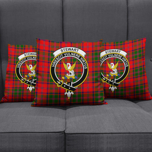 Stewart of Appin Modern Tartan Crest Pillow Cover