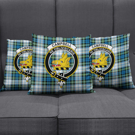 Campbell Dress Ancient Tartan Crest Pillow Cover