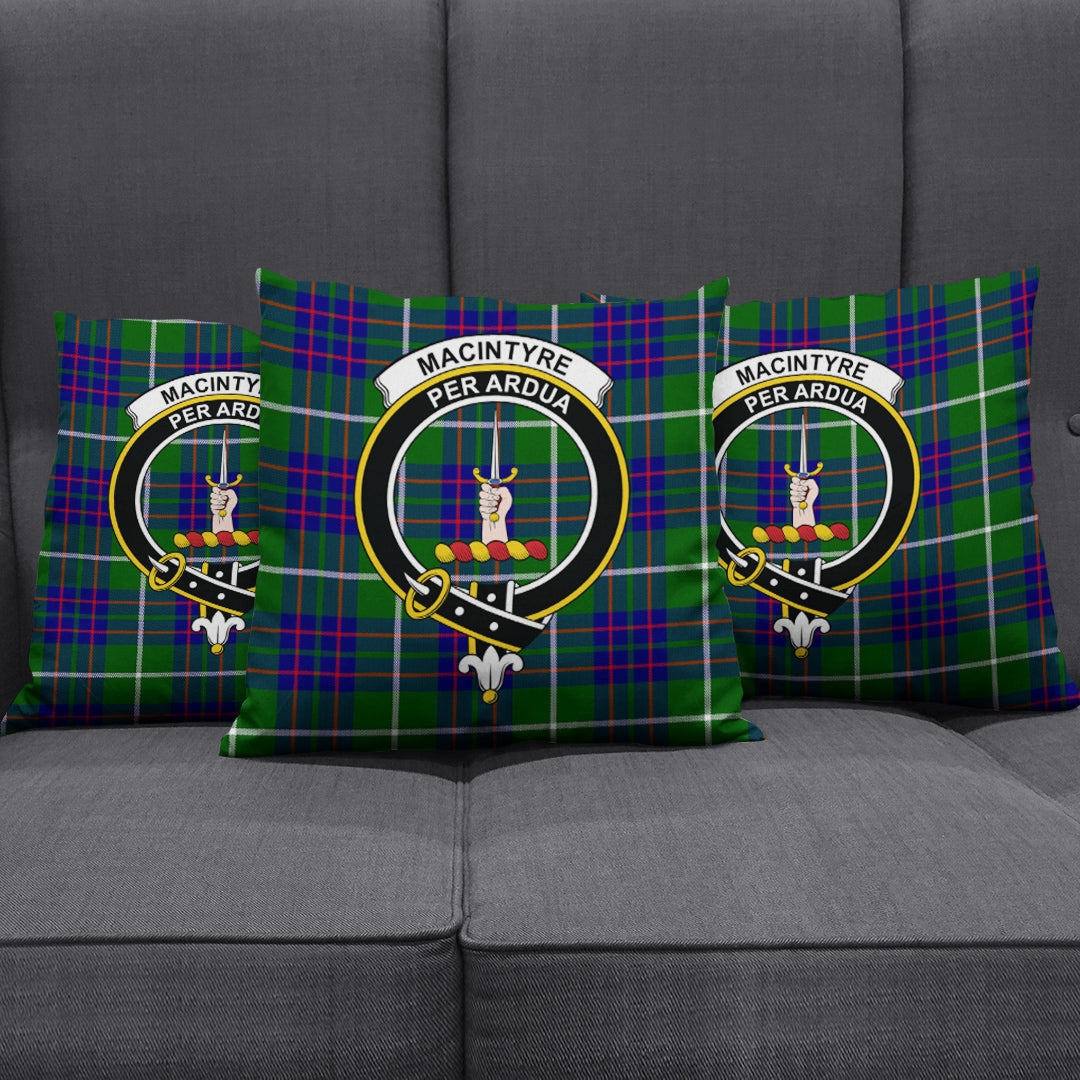 MacIntyre Hunting Modern Tartan Crest Pillow Cover
