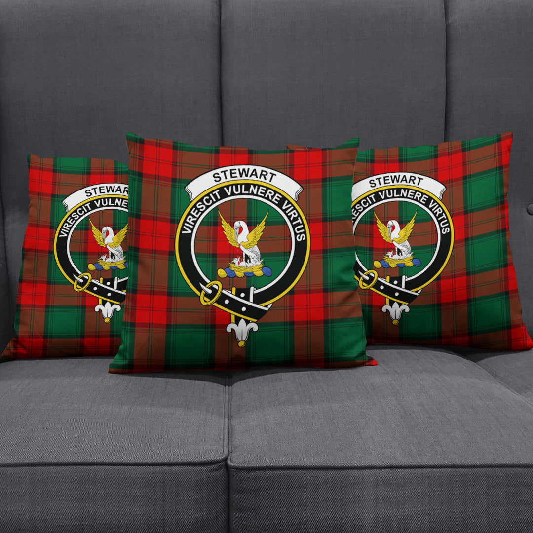 Stewart Atholl Modern Tartan Crest Pillow Cover