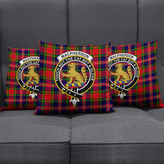 MacPherson Modern Tartan Crest Pillow Cover