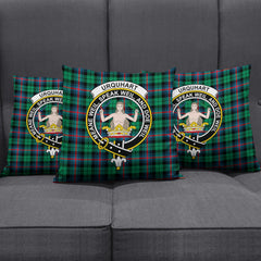 Urquhart Broad Red Ancient Tartan Crest Pillow Cover