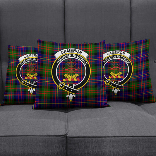 Cameron of Erracht Modern Tartan Crest Pillow Cover