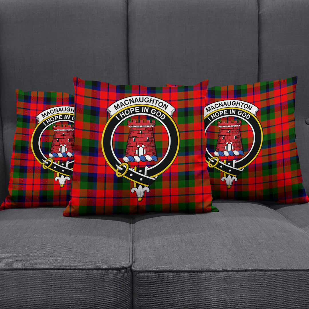 MacNaughton Modern Tartan Crest Pillow Cover