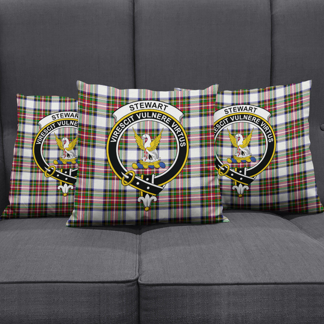 Stewart Dress Modern Tartan Crest Pillow Cover