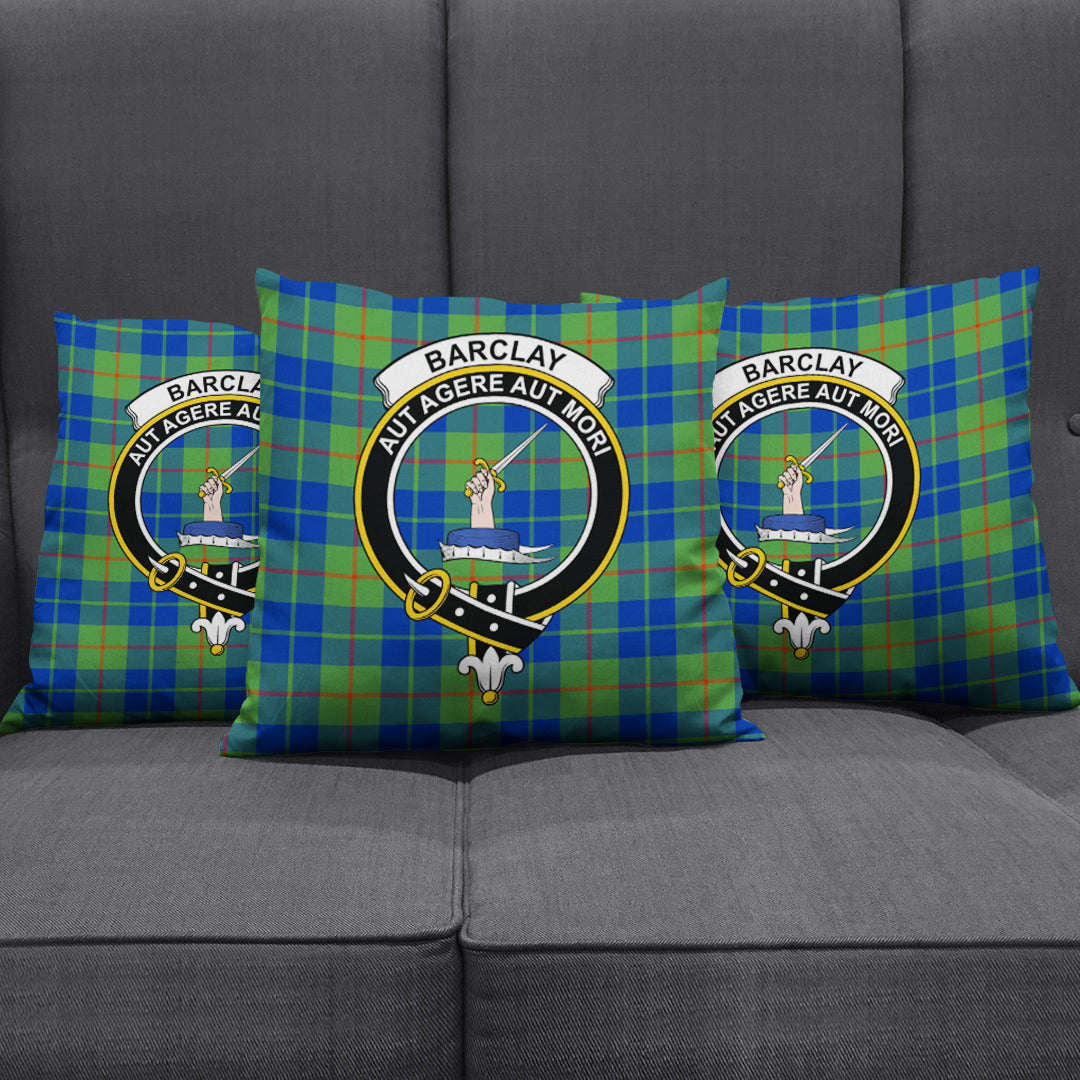 Barclay Hunting Ancient Tartan Crest Pillow Cover