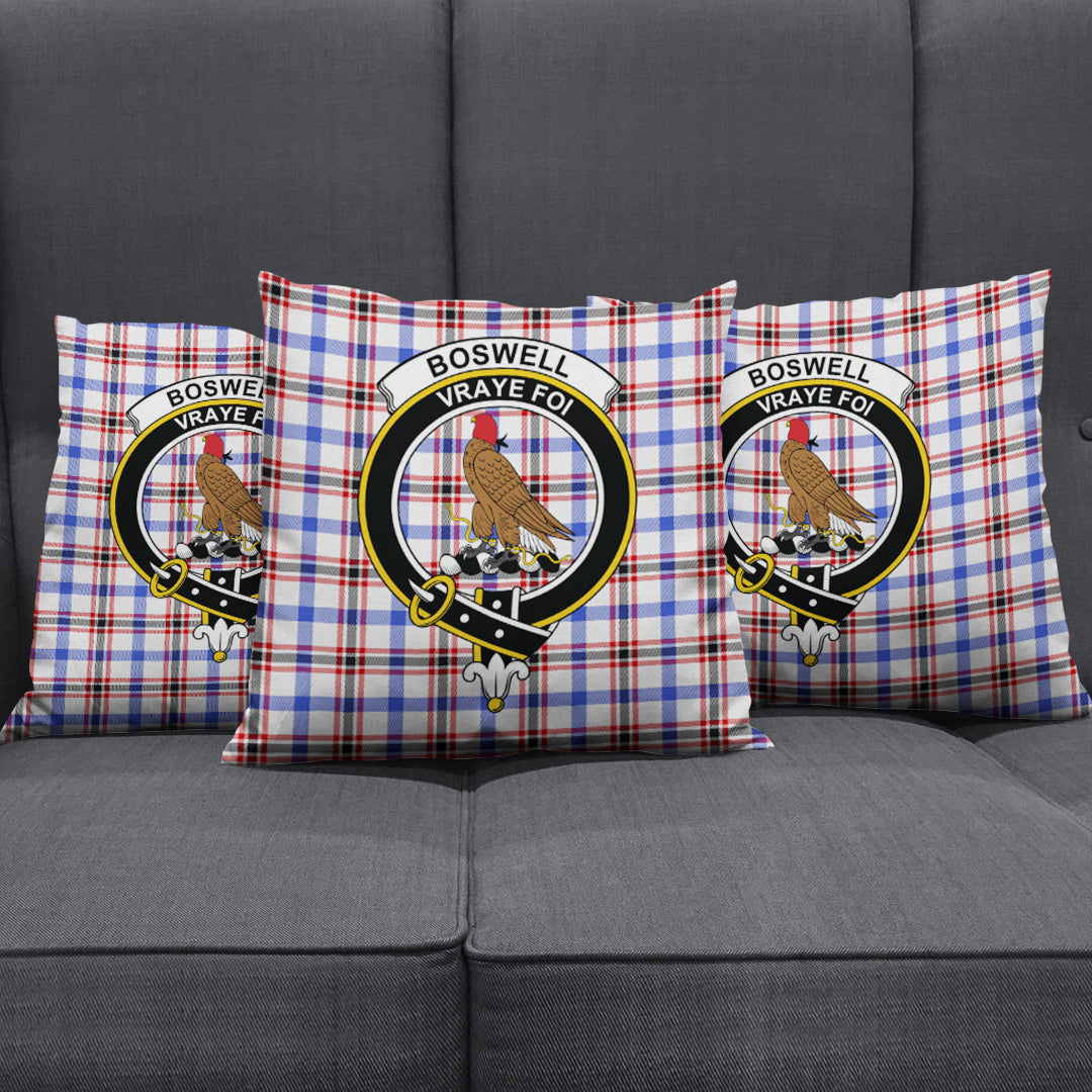 Boswell Modern Tartan Crest Pillow Cover