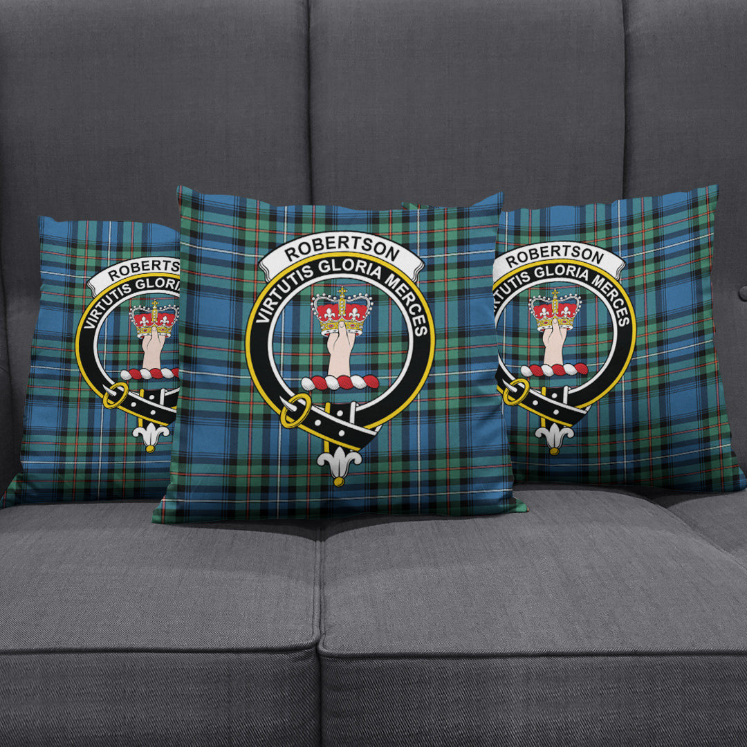 Robertson Hunting Ancient Tartan Crest Pillow Cover
