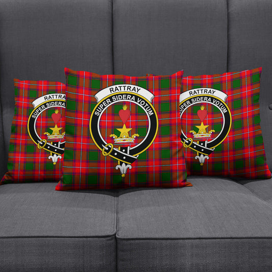 Rattray Modern Tartan Crest Pillow Cover