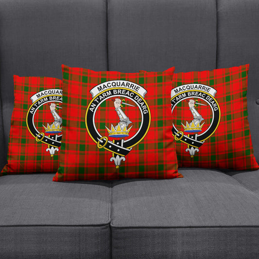 MacQuarrie Modern Tartan Crest Pillow Cover