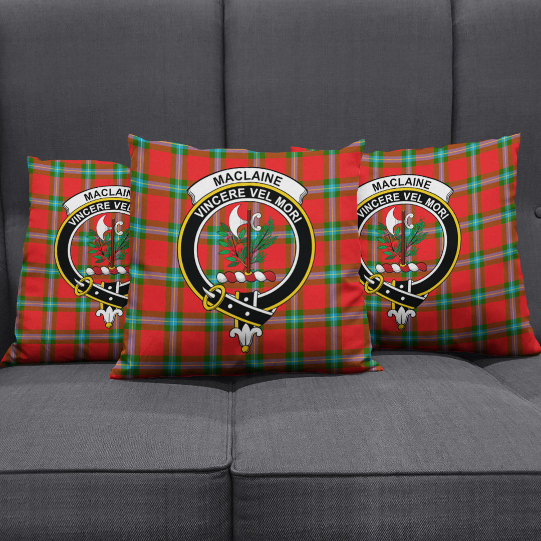 MacLaine of Loch Buie Tartan Crest Pillow Cover