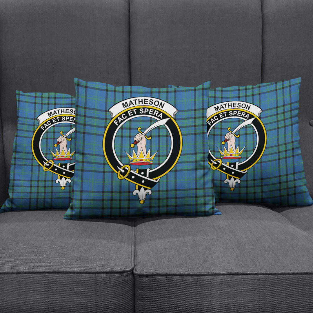 Matheson Hunting Ancient Tartan Crest Pillow Cover