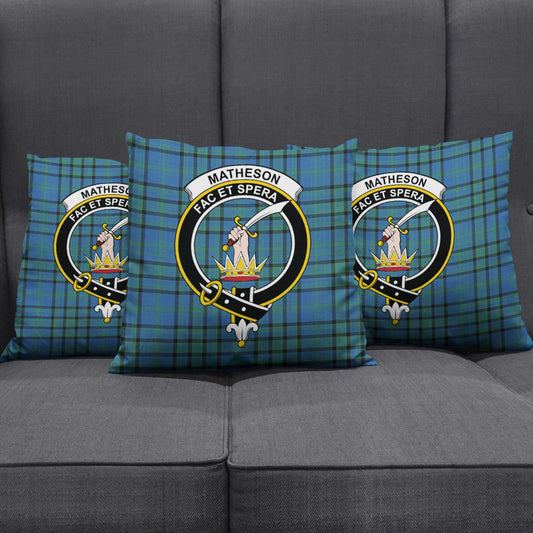 Matheson Hunting Ancient Tartan Crest Pillow Cover