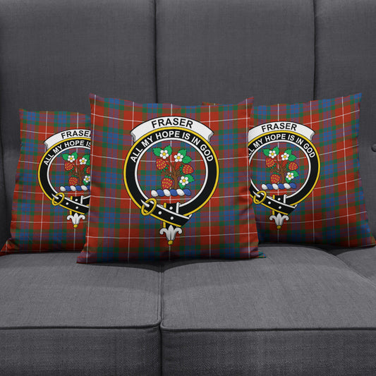 Fraser Ancient Tartan Crest Pillow Cover