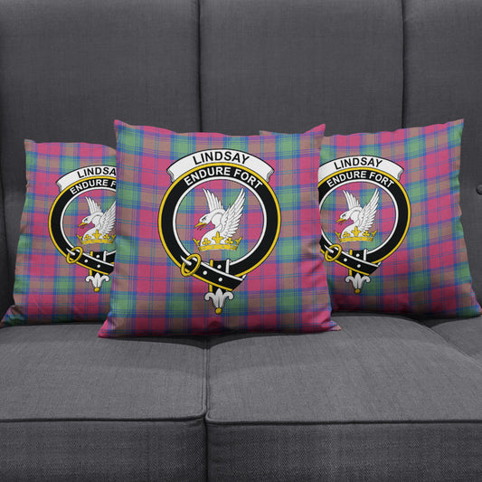 Lindsay Ancient Tartan Crest Pillow Cover