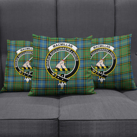 MacMillan Hunting Ancient Tartan Crest Pillow Cover