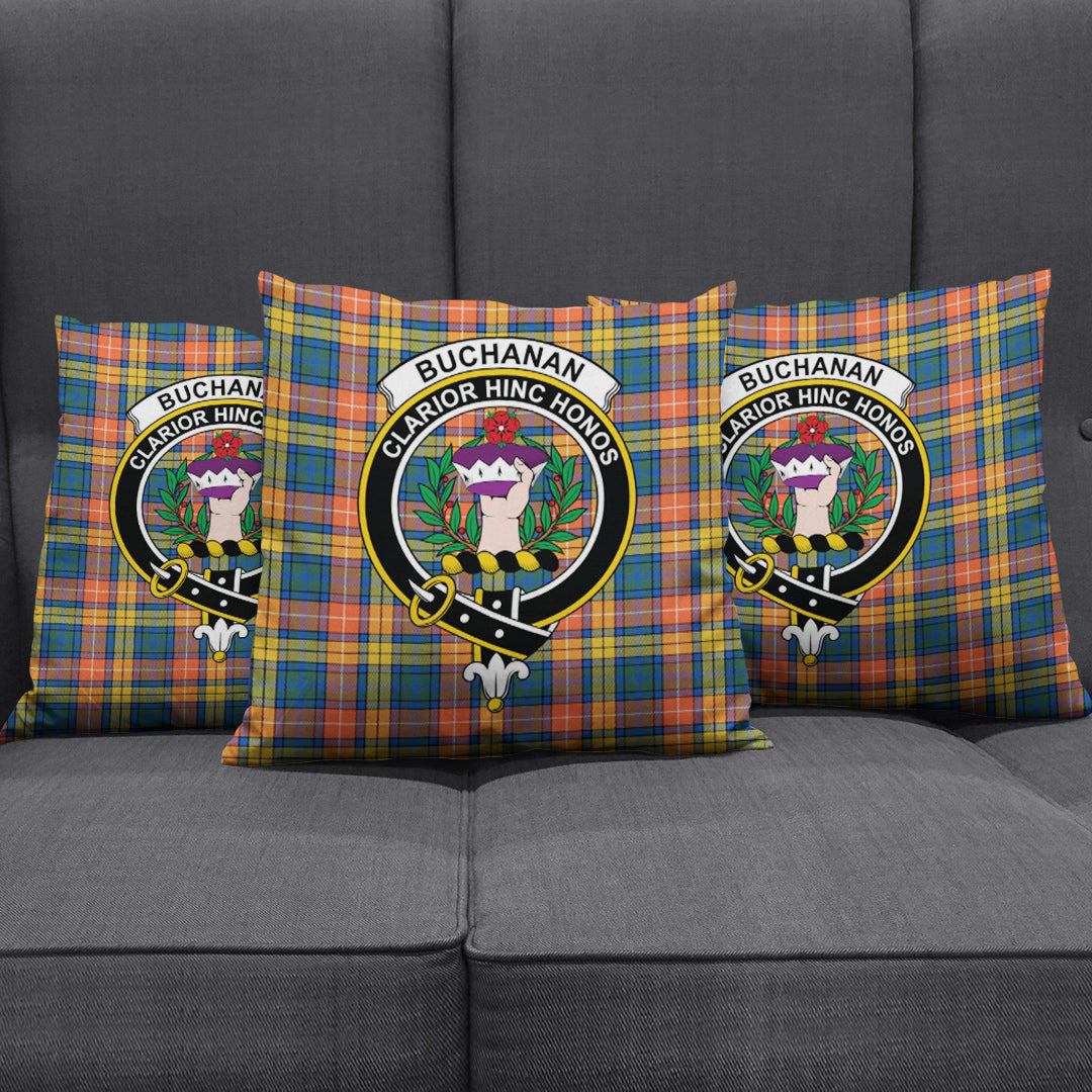 Buchanan Ancient Tartan Crest Pillow Cover