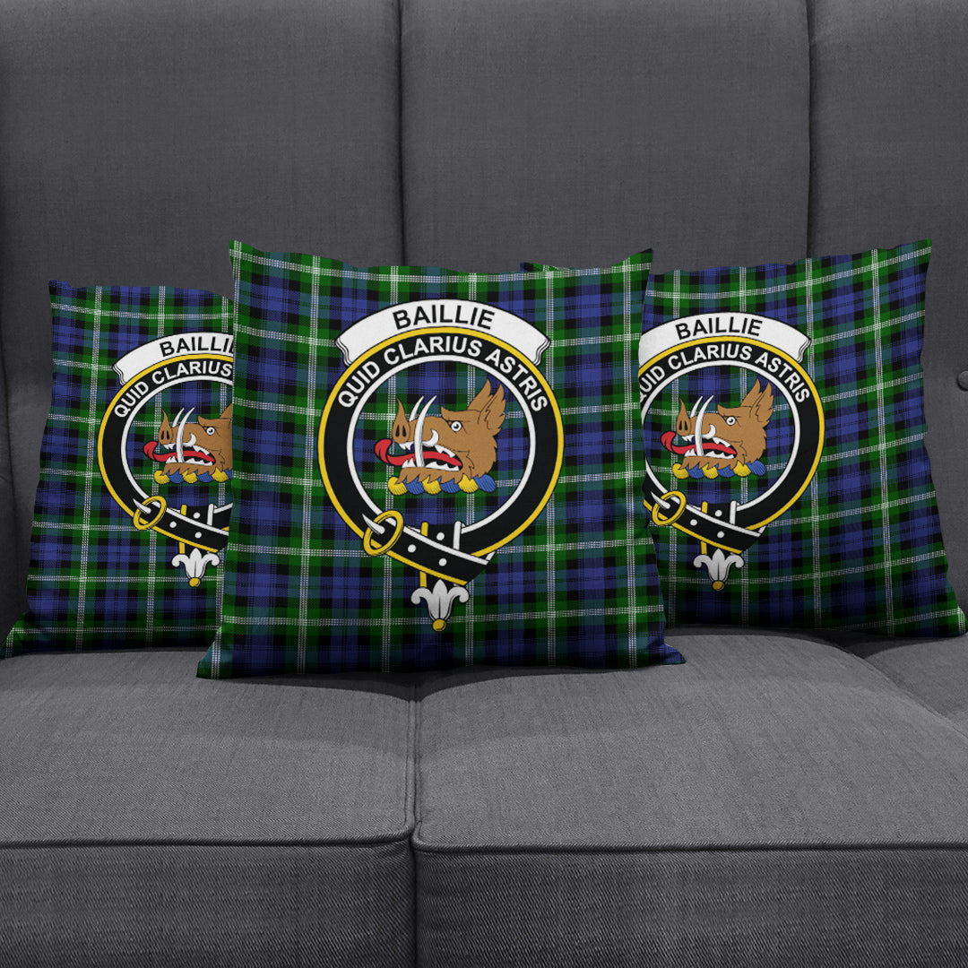 Baillie Modern Tartan Crest Pillow Cover