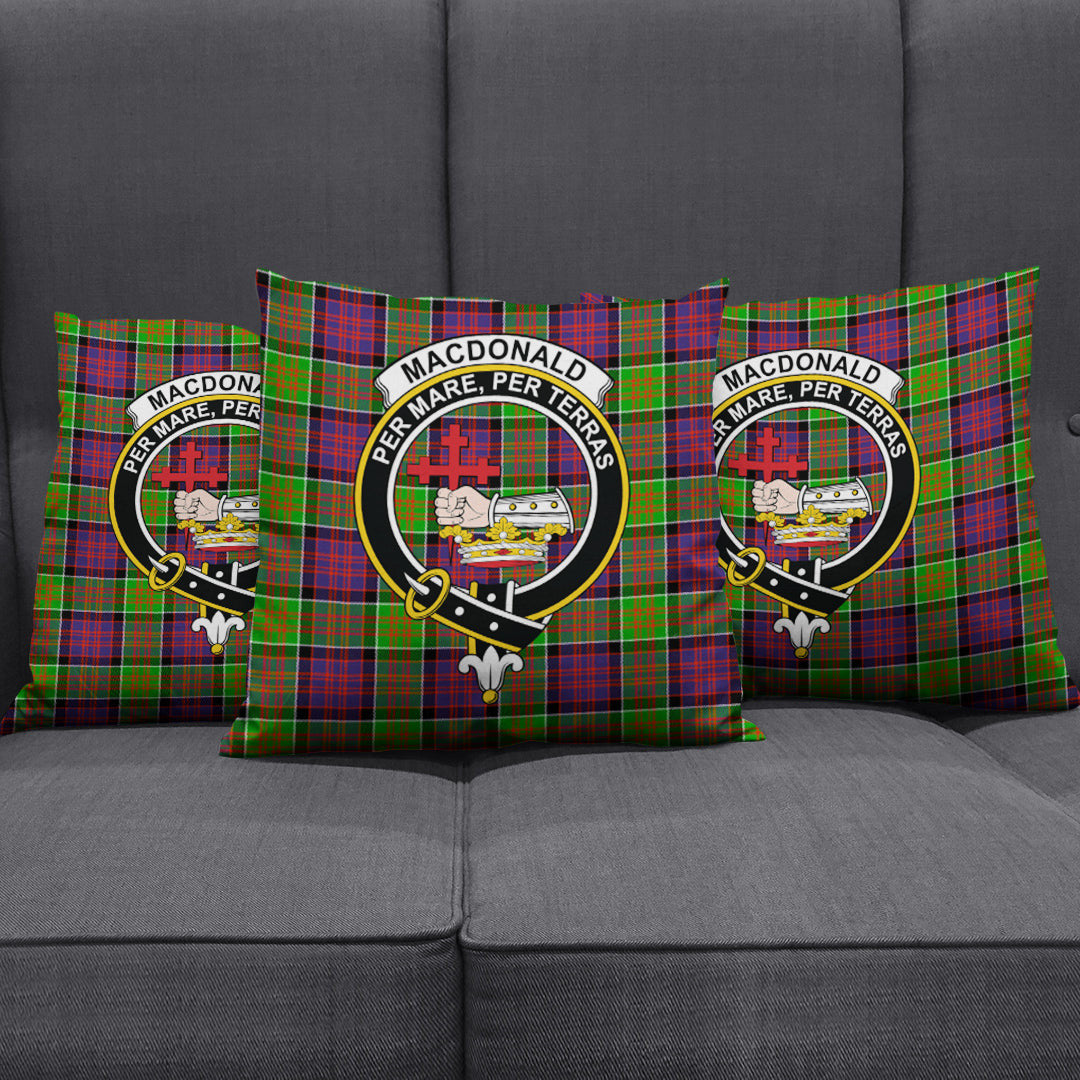 MacDonald of Clanranald Tartan Crest Pillow Cover