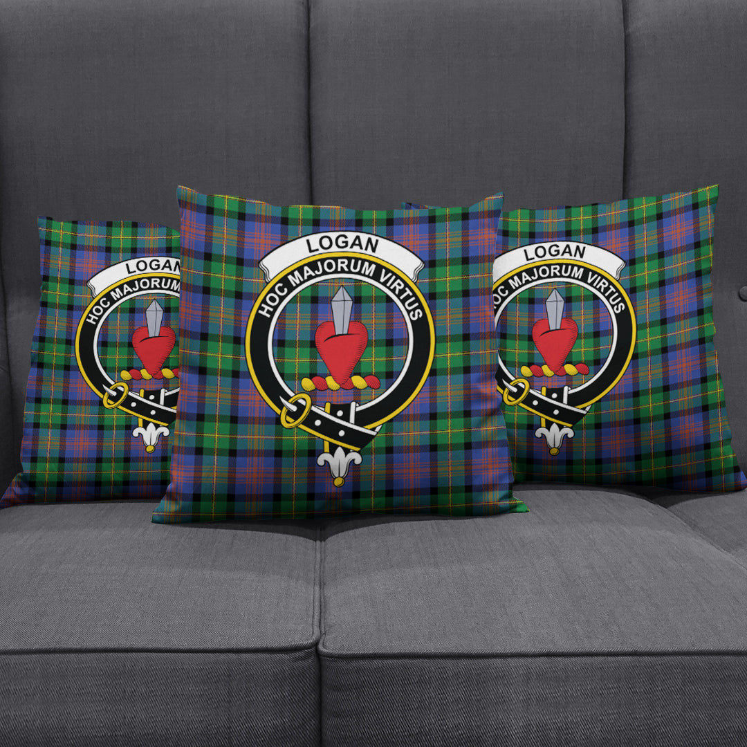 Logan Ancient Tartan Crest Pillow Cover