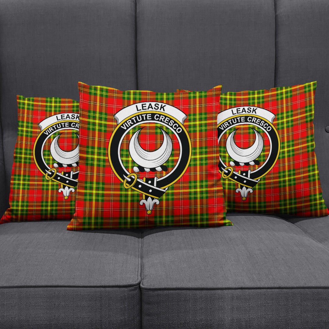 Leask Tartan Crest Pillow Cover