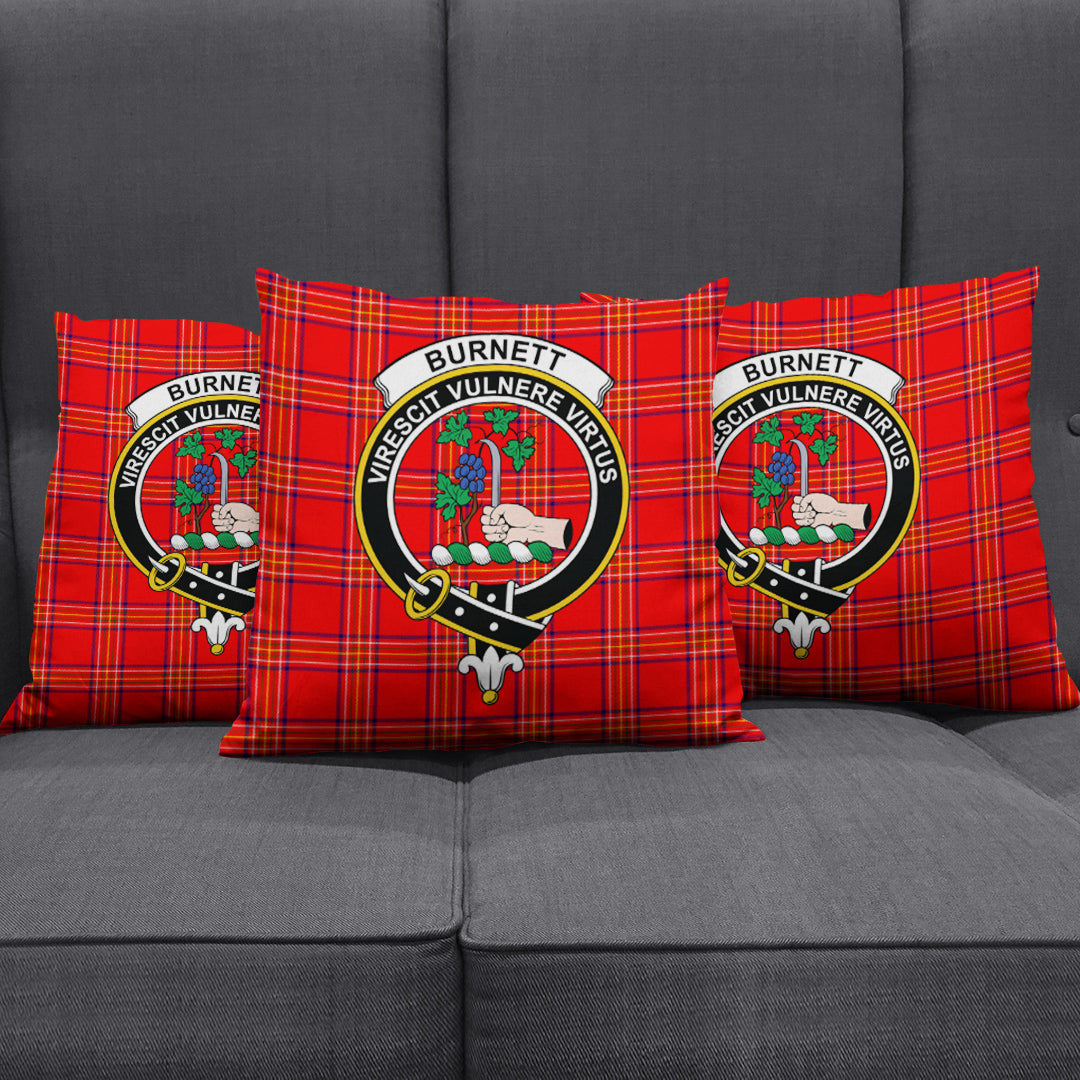 Burnett Modern Tartan Crest Pillow Cover