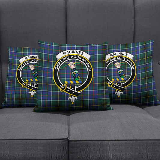 MacInnes Modern Tartan Crest Pillow Cover