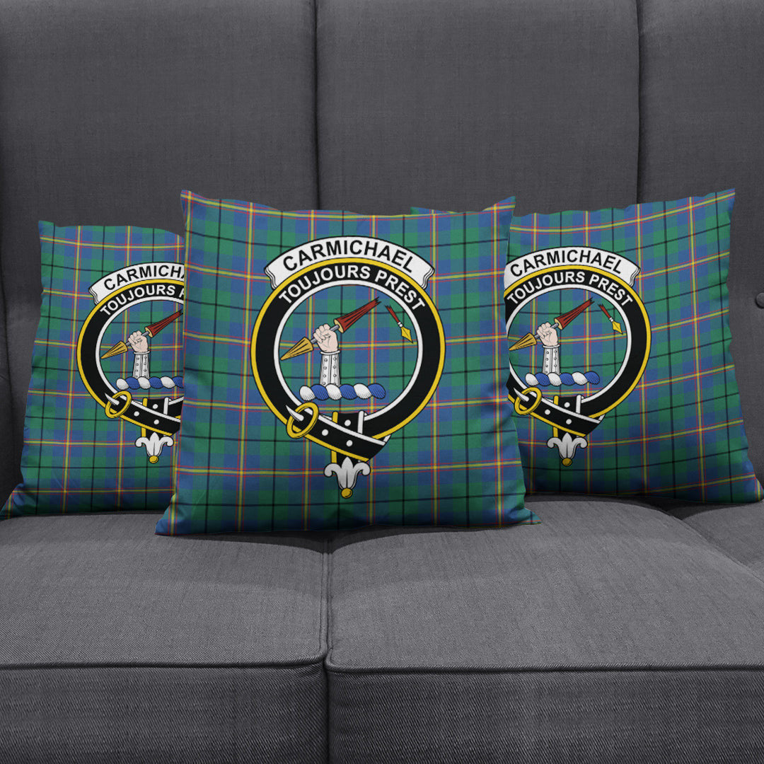 Carmichael Ancient Tartan Crest Pillow Cover