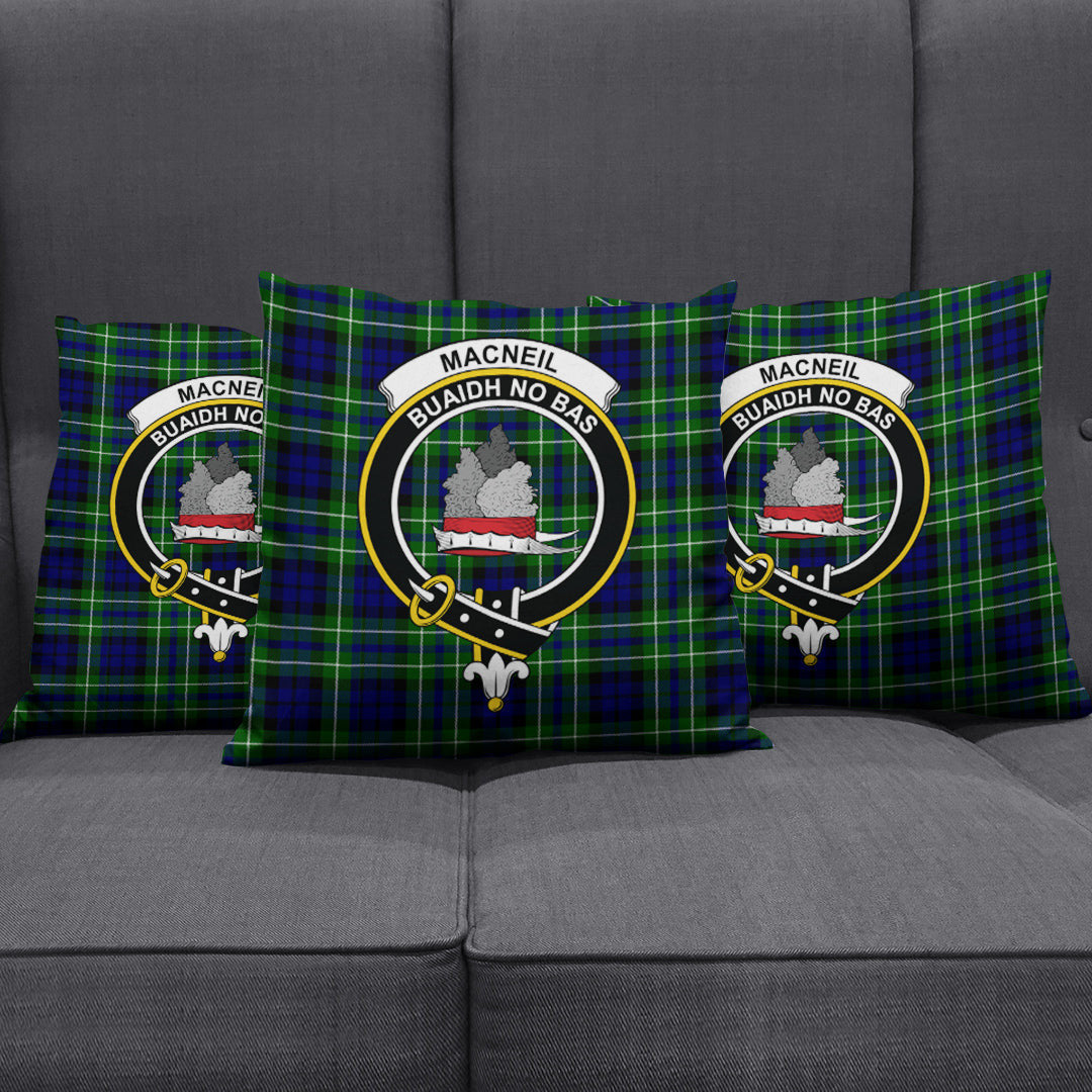 MacNeil of Colonsay Modern Tartan Crest Pillow Cover
