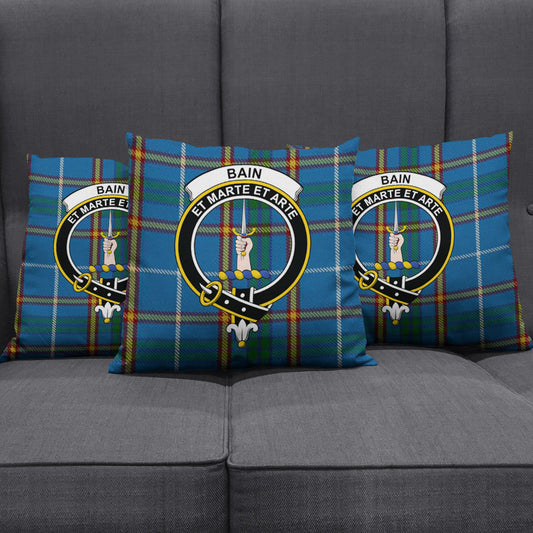 Bain Tartan Crest Pillow Cover